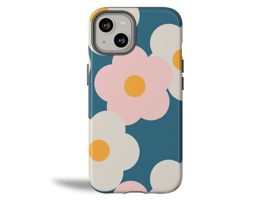 Retro Groovy Daisy phone case for iPhone